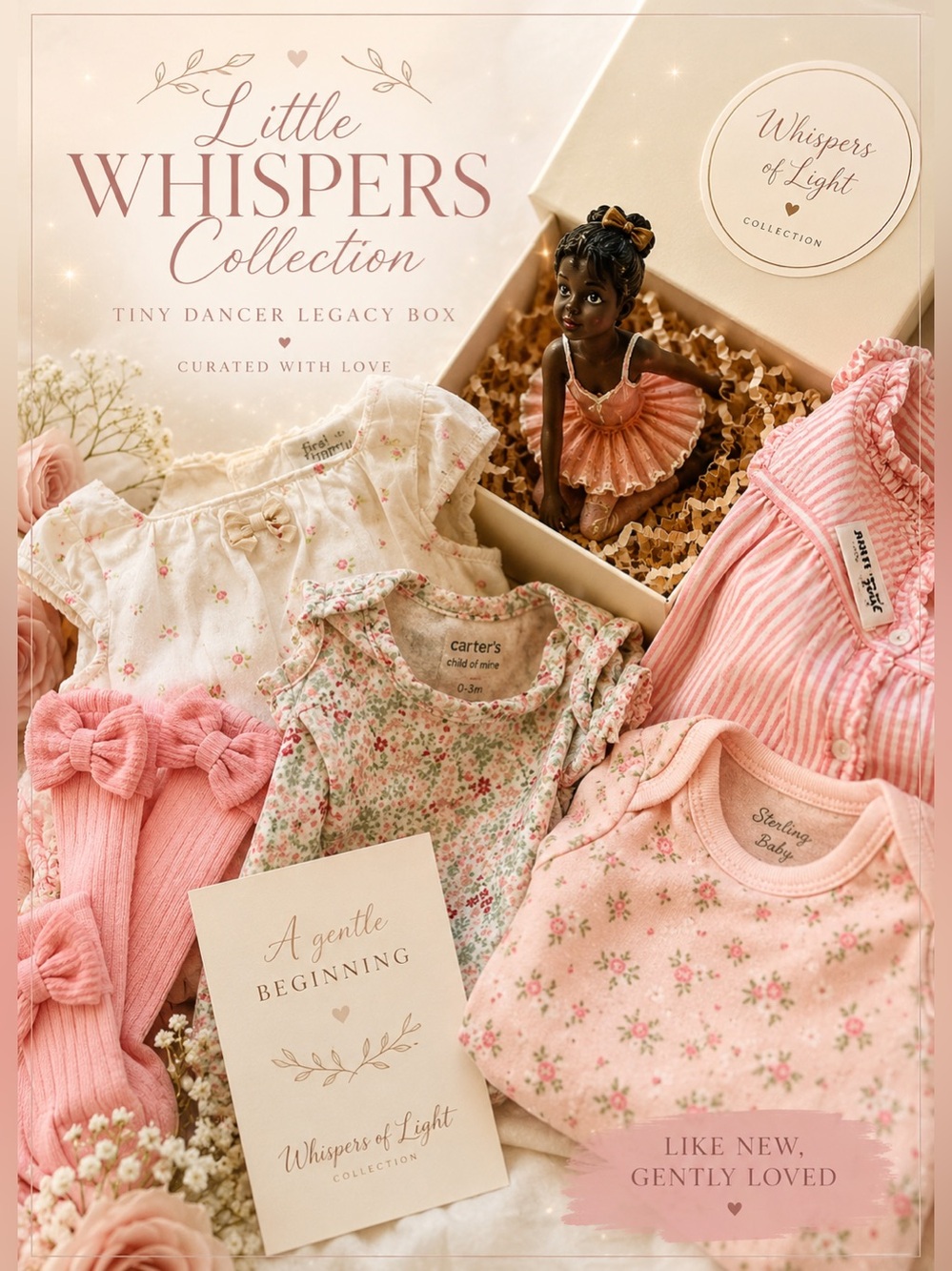 Little Whispers Tiny Dancer Legacy Box Baby Girl Bundle 0–3M Keepsake Gift